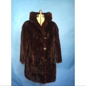 Mink fur coat mid length